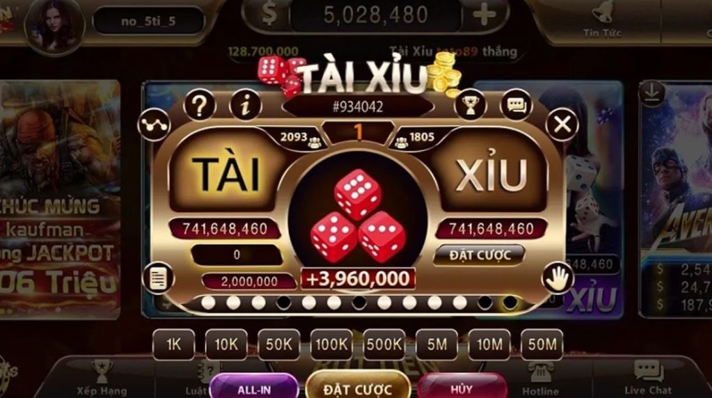 Cách Phú Lê chơi tài xỉu tại các sòng casino online